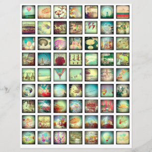 コラージシートヴィンテージロマンチックなスクラップブックの要素