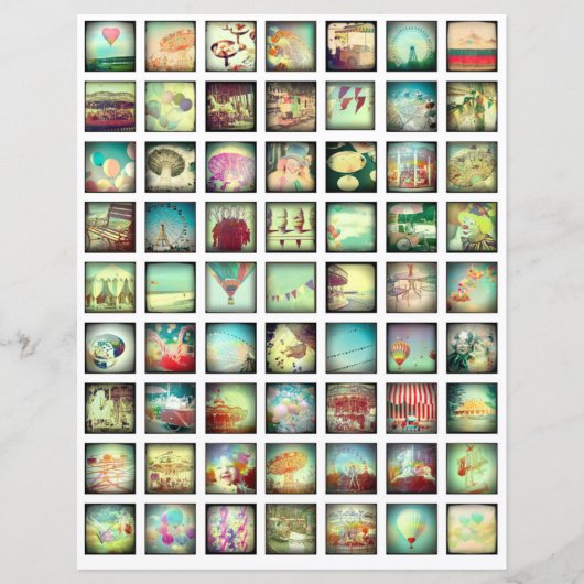 コラージシートヴィンテージロマンチックなスクラップブックの要素 (正面)