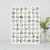 コラージシートヴィンテージ科学スクラップブックの要素 (スタンド正面)