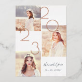 コラージフォイル卒業発表と招待状 箔招待状 (正面)