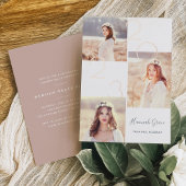 コラージフォイル卒業発表と招待状 箔招待状