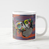 コラージュと色 ジャンボコーヒーマグカップ (右)