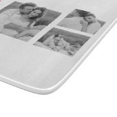 コラージュのカップルの写真とロマンチックな引用文を月に カッティングボード (角)