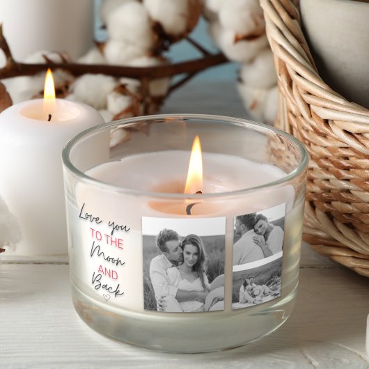 コラージュのカップルの写真とロマンチックな引用文を月に 長方形シール