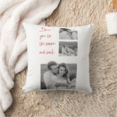 コラージュのカップルの写真とロマンチックな引用文ラブユー クッション (ブランケット)