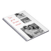 コラージュのカップルの写真とロマンチックな引用文愛あなたではない ノートブック (右側)