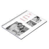 コラージュのカップルの写真とロマンチックな引用文愛あなたではない ノートブック (左側)