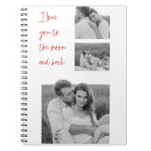 コラージュのカップルの写真とロマンチックな引用文愛あなたではない ノートブック (正面)