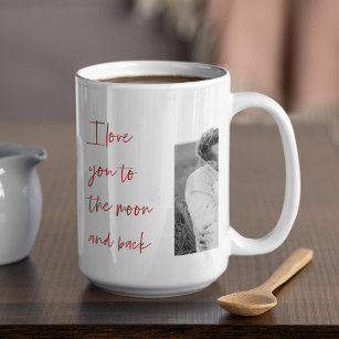 コラージュのカップルの写真とロマンチックな引用文愛Cof コーヒーマグカップ