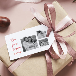 コラージュのカップルの写真とロマンチックな引用文愛You Gif ギフトタグ