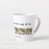 コラージュのカップルの写真と君は私の紅茶引用文 カフェラテマグ (右アングル)