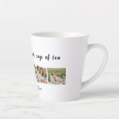 コラージュのカップルの写真と君は私の紅茶引用文 カフェラテマグ (右)