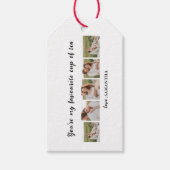 コラージュのカップルの写真と君は私の紅茶引用文 ギフトタグ (正面)