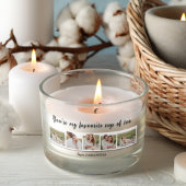 コラージュのカップルの写真と君は私の紅茶引用文 長方形シール