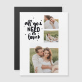 コラージュのカップルの写真&あなたが必要とするすべては愛の引用文 (正面/裏面)