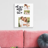コラージュのカップルの写真&あなたが必要とするすべては愛の引用文 キャンバスプリント (インサイチュ (リビング))