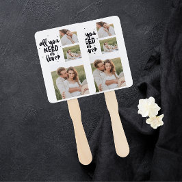 コラージュのカップルの写真&あなたが必要とするすべては愛の引用文 ハンドファン