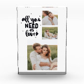 コラージュのカップルの写真&あなたが必要とするすべては愛の引用文 フォトブロック (正面)