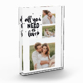 コラージュのカップルの写真&あなたが必要とするすべては愛の引用文 フォトブロック (左)