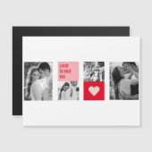 コラージュのカップルの写真 |バレンタイモダンンのプレゼント (正面/裏面)