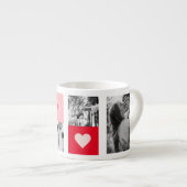 コラージュのカップルの写真 |バレンタイモダンンのプレゼント エスプレッソカップ (正面右)