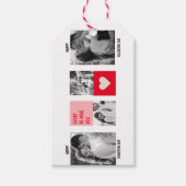コラージュのカップルの写真 |バレンタイモダンンのプレゼント ギフトタグ (正面)