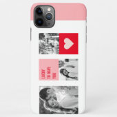 コラージュのカップルの写真 |バレンタイモダンンのプレゼント iPhoneケース (裏面)