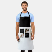 コラージュのカップルの写真 |バレンタインギフト エプロン (着用した状態)