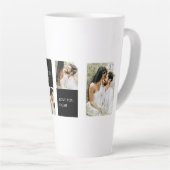 コラージュのカップルの写真 |バレンタインギフト カフェラテマグ (右アングル)