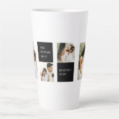 コラージュのカップルの写真 |バレンタインギフト カフェラテマグ (正面)