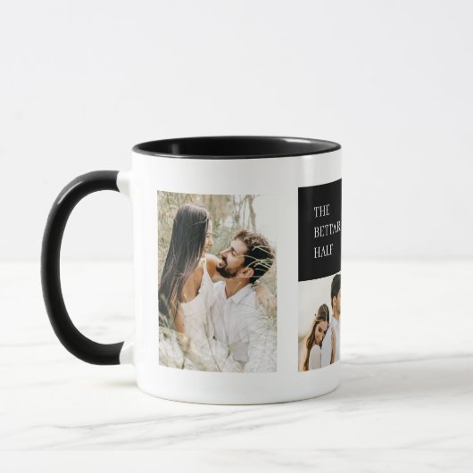 コラージュのカップルの写真 |バレンタインギフト マグカップ (左)