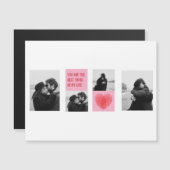 コラージュのカップルの写真 |バレンタインピンク&赤いハート (正面/裏面)