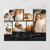 コラージュのカ数々のスタマイズな写真日付の保存 案内ポストカード (正面)