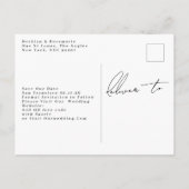 コラージュのカ数々のスタマイズな写真日付の保存 案内ポストカード (裏面)