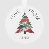 コラージュのクリスマスツリー オーナメント (裏面)