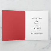 コラージュのクリスマスツリー カード (内部)