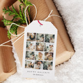 コラージュのクリスマスフォトハッピークリスマスホリデー ギフトタグ