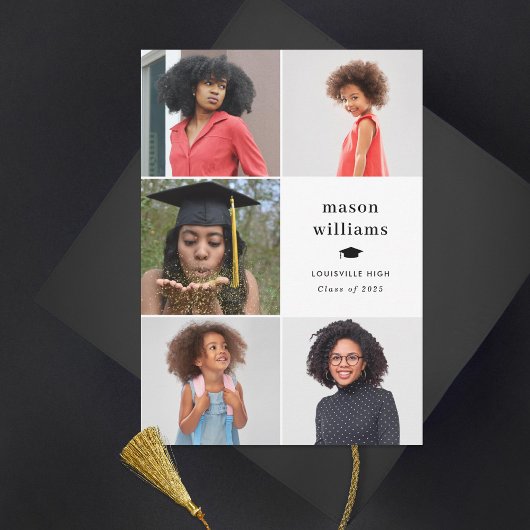 コラージュのグラデーション写真 案内状