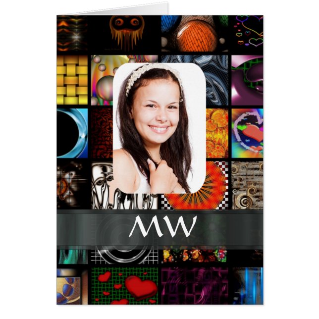 コラージュのパターン写真テンプレート (正面)