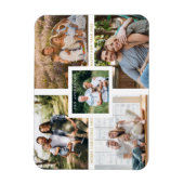 コラージュのミニマルなメリークリスマスフォトファミリー マグネット (縦)