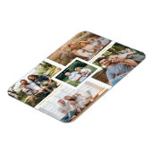 コラージュのミニマルなメリークリスマスフォトファミリー マグネット (左側)