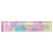 コラージュの個人的なカウンセラーのパステル調の形 デスクネームプレート (正面)