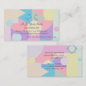 コラージュの個人的なカウンセラーのパステル調の形 名刺 (正面/裏面)