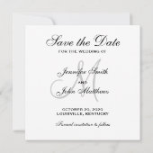 コラージュの写真のセーブ・ザ・デート案内 セーブザデート (裏面)