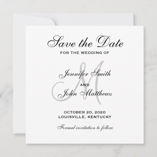 コラージュの写真のセーブ・ザ・デート案内 セーブザデート (裏面)