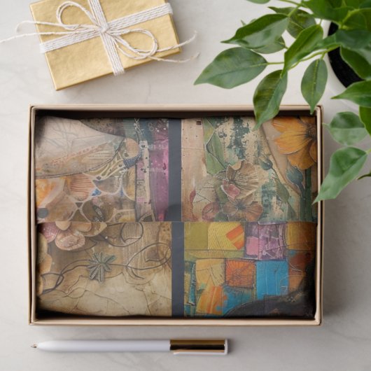 コラージュの切り離しを作るマザー・チャイルド・アーティスト 薄葉紙 (ギフト)