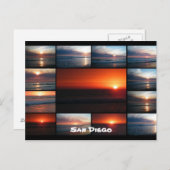 コラージュの日没 ポストカード (正面/裏面)