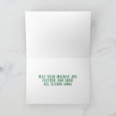 コラージュの昆虫アート蝶のクリスマスライト カード (内部)