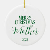 コラージュの昆虫アート蝶のクリスマスライト セラミックオーナメント (裏面)