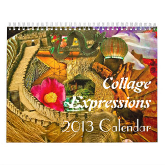 コラージュの表現-12月のカレンダー カレンダー